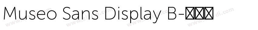 Museo Sans Display B字体转换